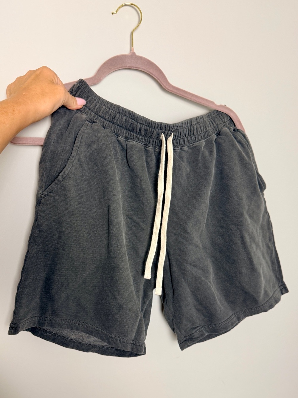 Comfort Colors Sweatshirt Cotton Athletic Shorts in Pepper